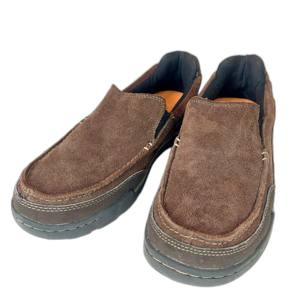 Men's Merona Brown Suede Slip-On Loafers Sz 8.5